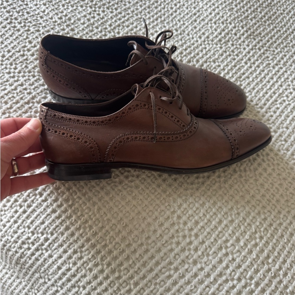 Salvatore Ferragamo Brown Oxford Shoes